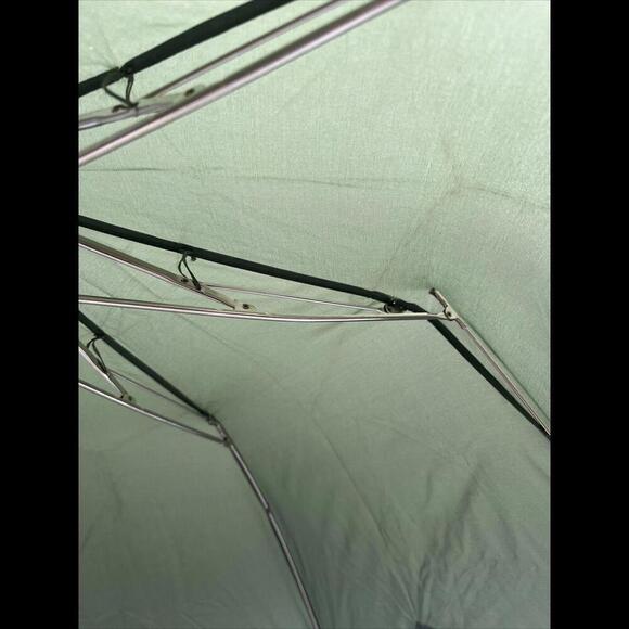 Vintage Harrods Green Tote Umbrella Wooden Doorman Handle No Cover - Picture 5 of 9